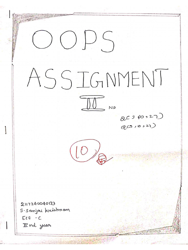Oops Assignment 2 | PDF