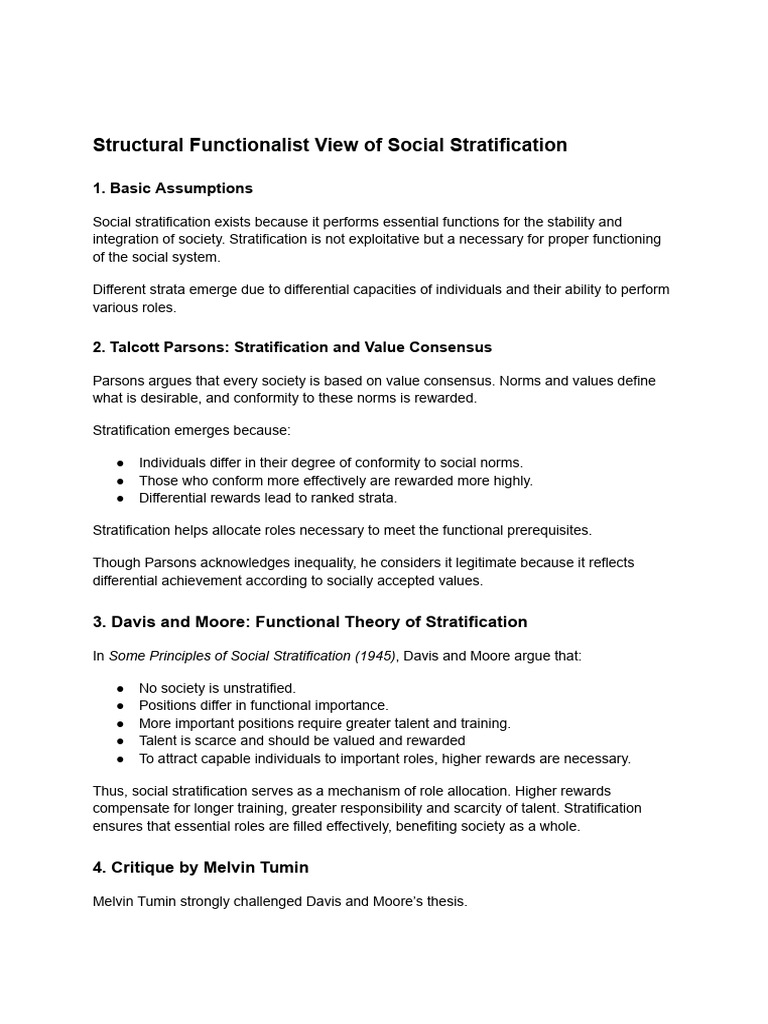 Theories of Social Stratification | PDF | Social Stratification ...