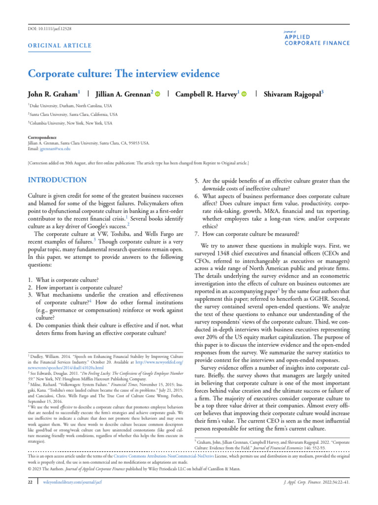 P163 Corporate Culture The | PDF | Mergers And Acquisitions ...