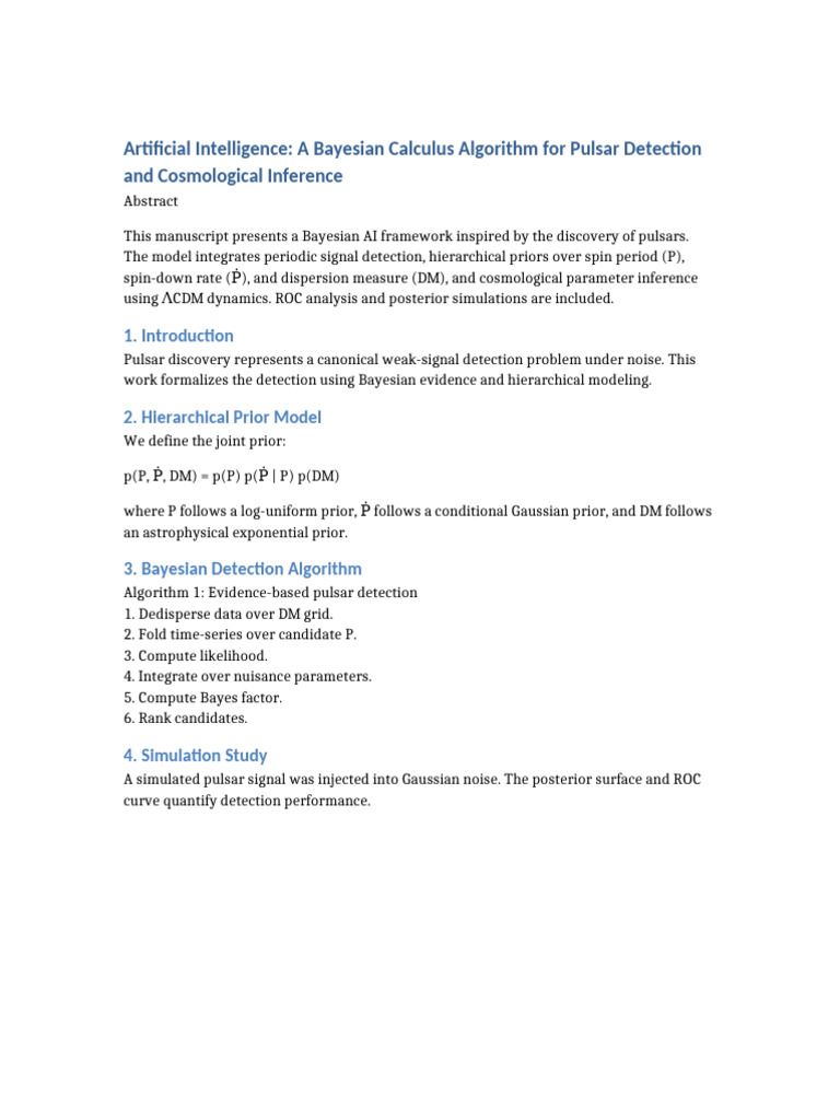 AI Bayesian Pulsar Manuscript | PDF
