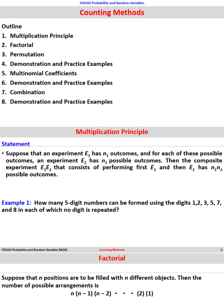 Counting Methods | PDF | Permutation | Science