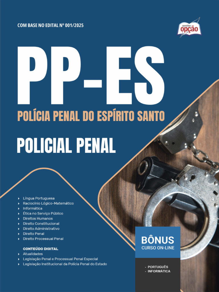 Apostila PP-ES 2025 em PDF - Policia Penal | PDF