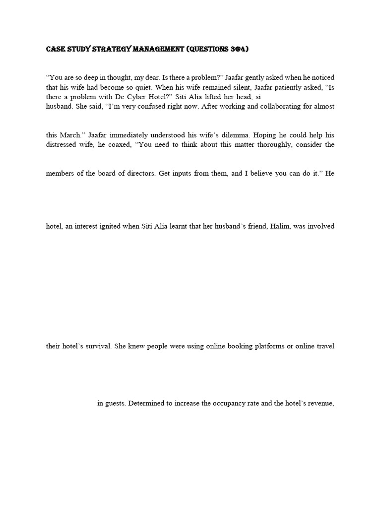 Case Study Strategy Management | PDF | Tourism | Malaysia
