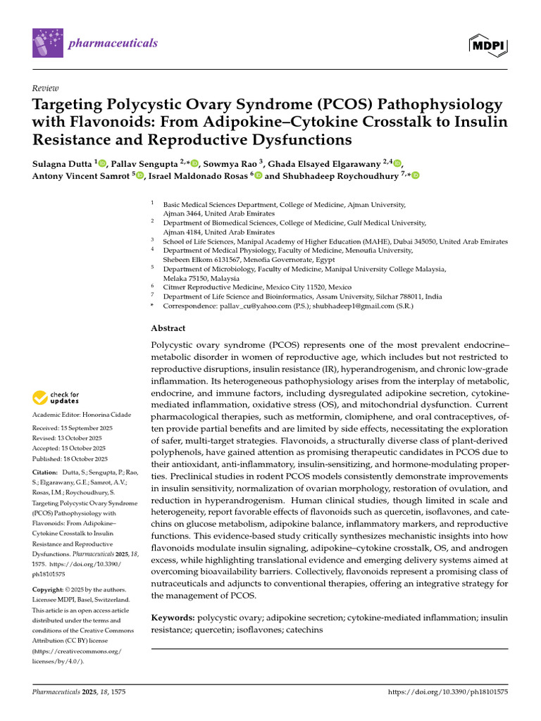Targeting Polycystic Ovary Syndrome (PCOS) - Feom Adipokine-Cytokune ...