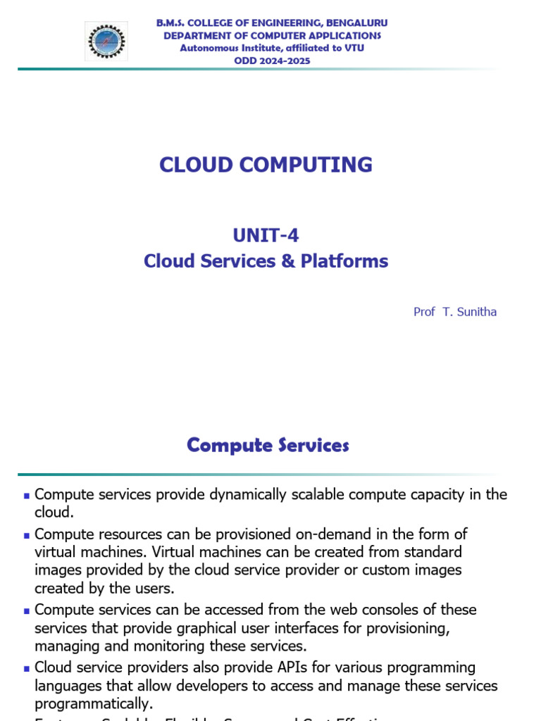 Unit-2.1 CC | PDF | Databases | Cloud Computing