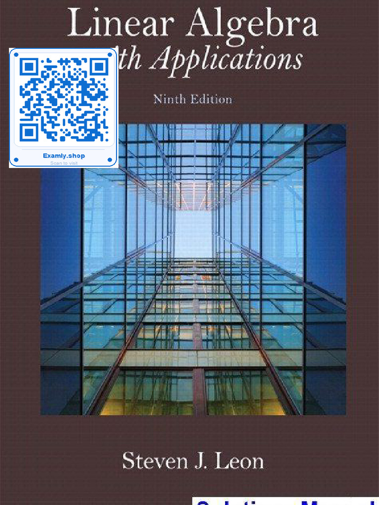 Linear Algebra With Applications 9th Edition Steven J Leon | PDF ...
