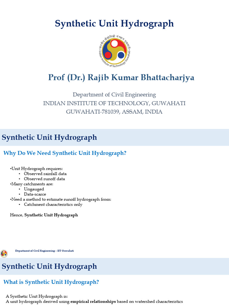 L9 Synthetic UH | PDF | Drainage Basin | Environmental Science
