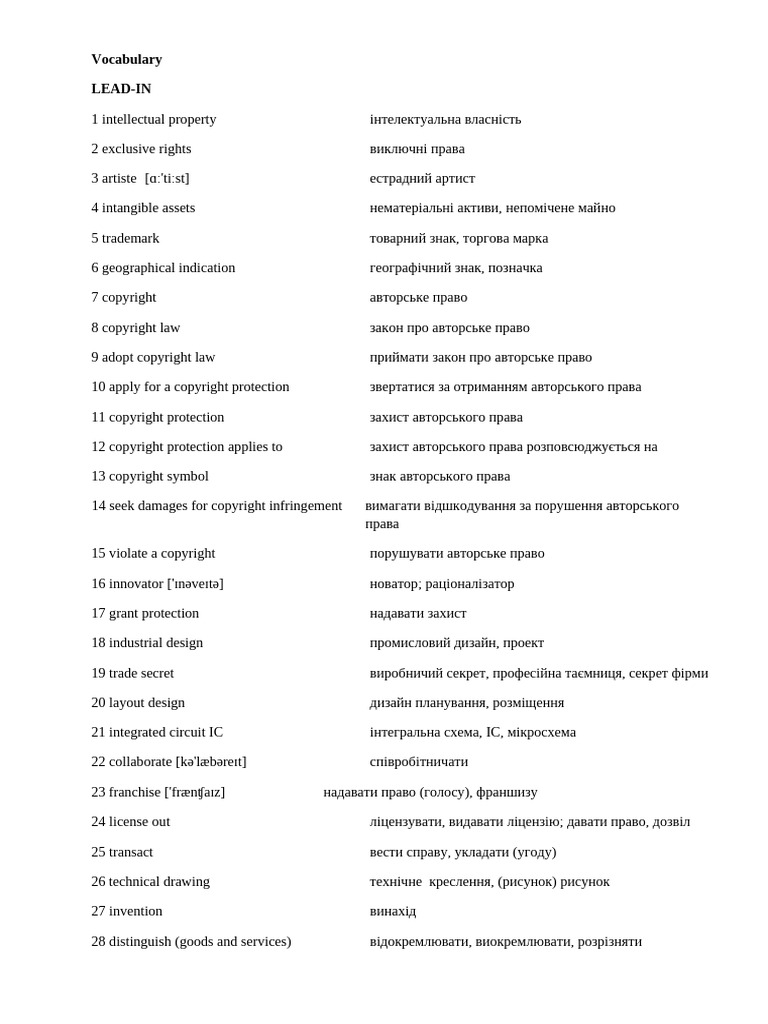 IP Glossary Glossary 2 | PDF