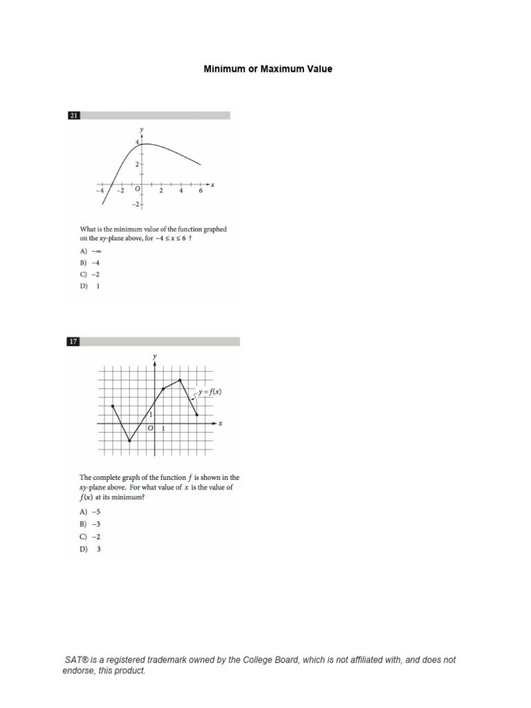 Graphs 3 - Minimum Value | PDF
