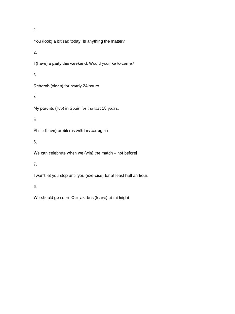 Present Tenses Task | PDF | Chess Openings | Chess