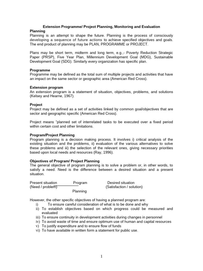 Extension Programme Planning (Livestock Extension) | PDF | Evaluation ...
