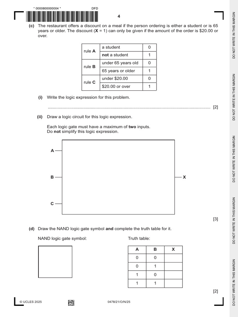 Grade 9 WS Logic Gates 14 O-N 2025 11 | PDF | Logic Gate | Logic