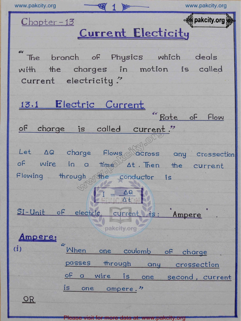12th Physics Complete CH 13 Imp Handwritten Gift Notes 2026. | PDF