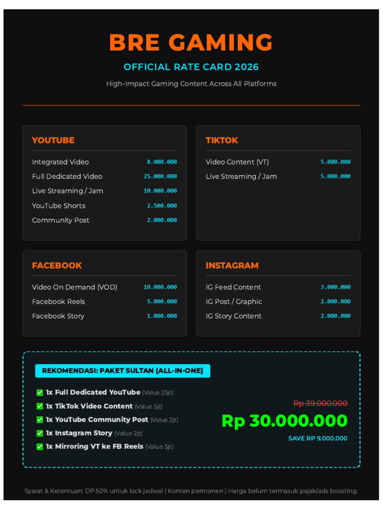 Rate Card Bre Gaming 2026 | PDF
