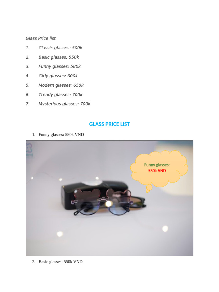Glass Price List | PDF