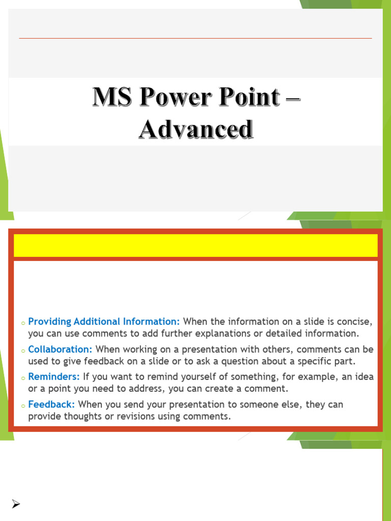 5fth Week - MS PowerPoint Advanced | PDF | Microsoft Power Point ...