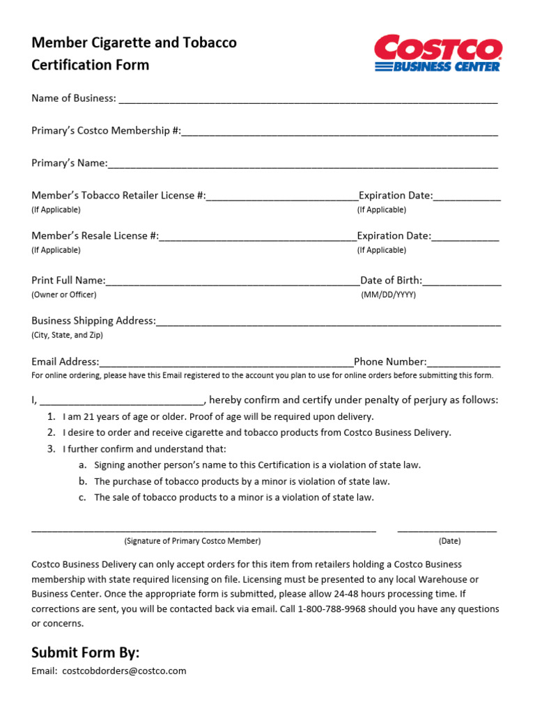 Tobacco Form Web | PDF