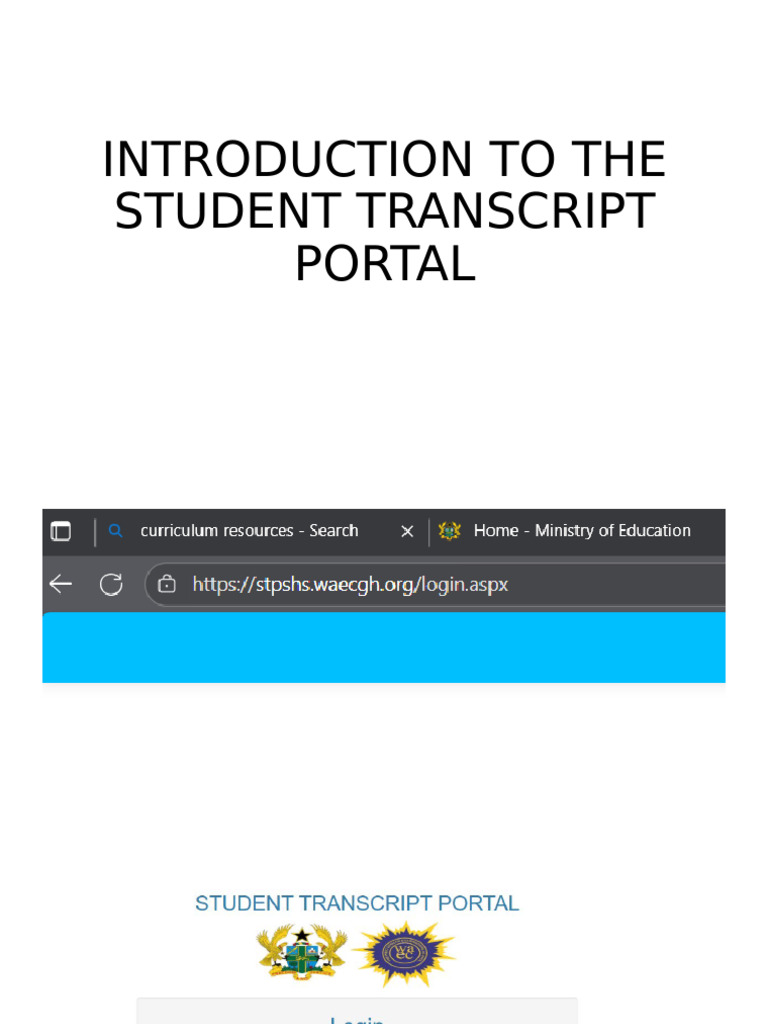 Introduction To The Student Transcript Portal | PDF
