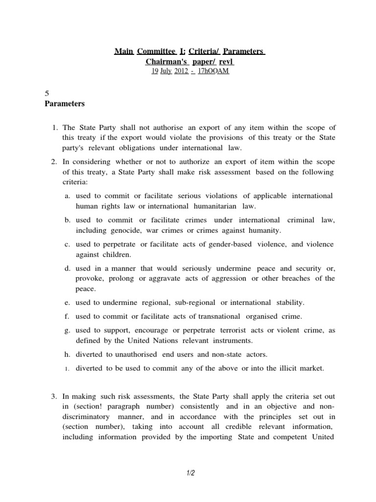 Export Risk Assessment Criteria | PDF