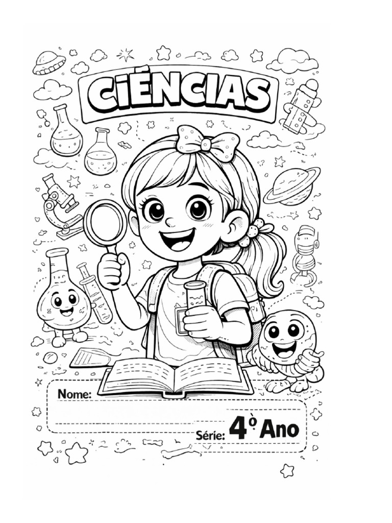 Capa de Caderno Ciencias Menina | PDF
