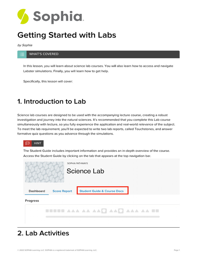 Lesson 1.1 Getting Started With Labs | PDF | Simulation | Lecture