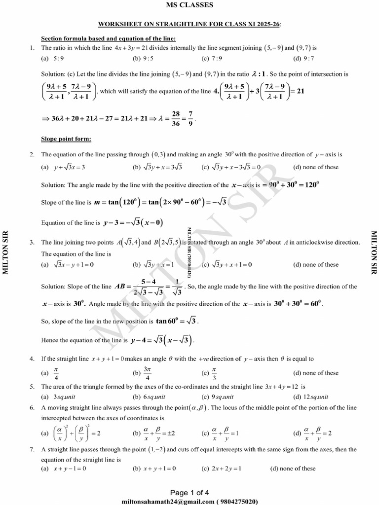 Ms Classes Straight Line 1 - 250716 - 175844 | PDF