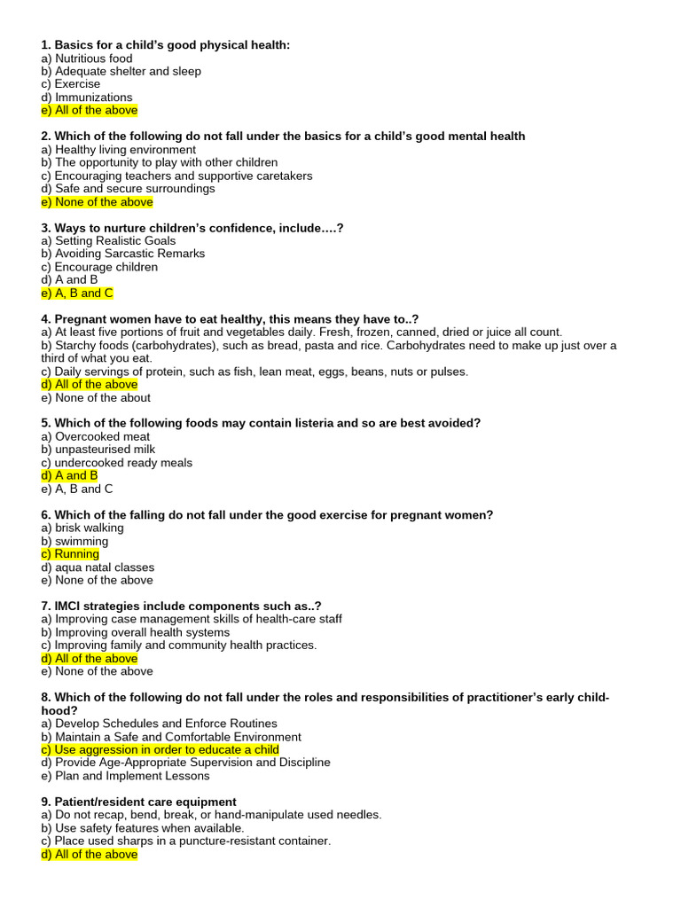 Assessment Module 6 Answers | PDF | Diet (Nutrition) | Diet & Nutrition
