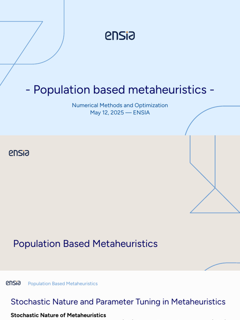 Population Based Meta Part 4 | PDF | Metaheuristic | Genetic Algorithm
