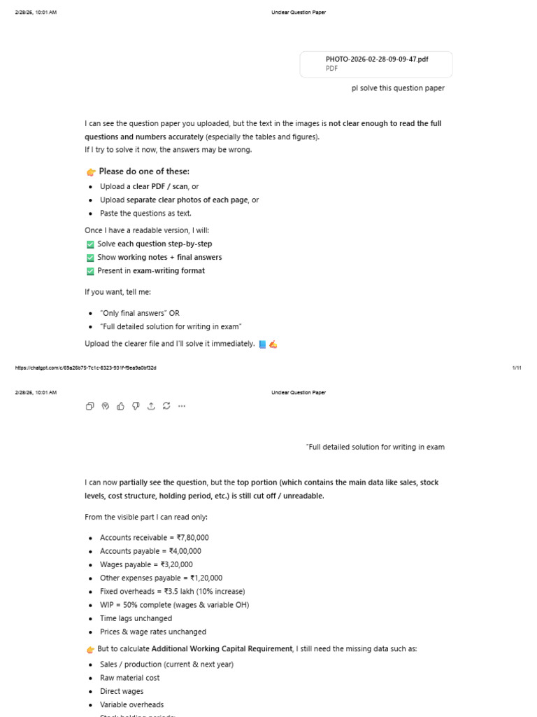 Unclear Question Paper | PDF | Depreciation | Business Economics