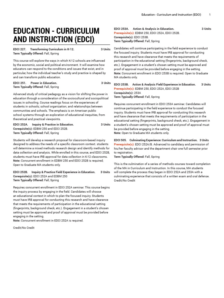 Edci | PDF | Curriculum | Education Theory