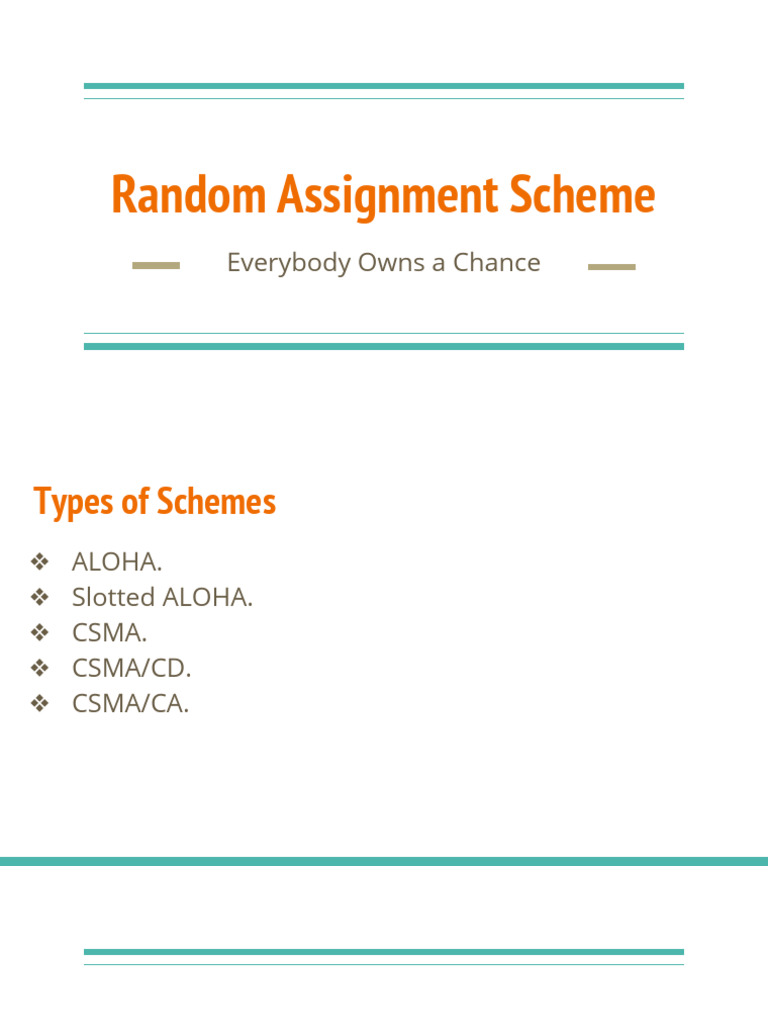 Random Assignment Scheme | PDF