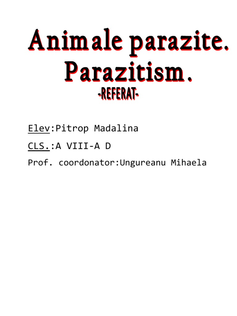 Animale Parazite. Parazitism | PDF