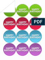 Happy Birthday Printable Cupcake Toppers