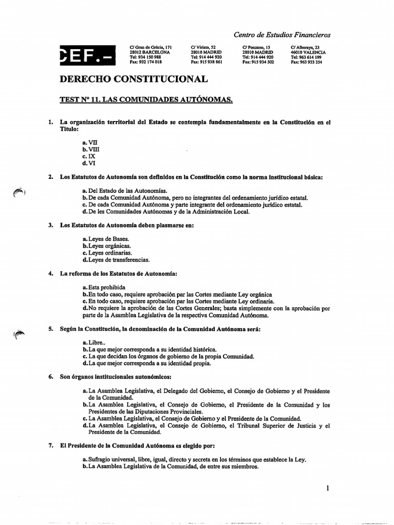 Test Cef | PDF | Legislatura | Cortes Generales