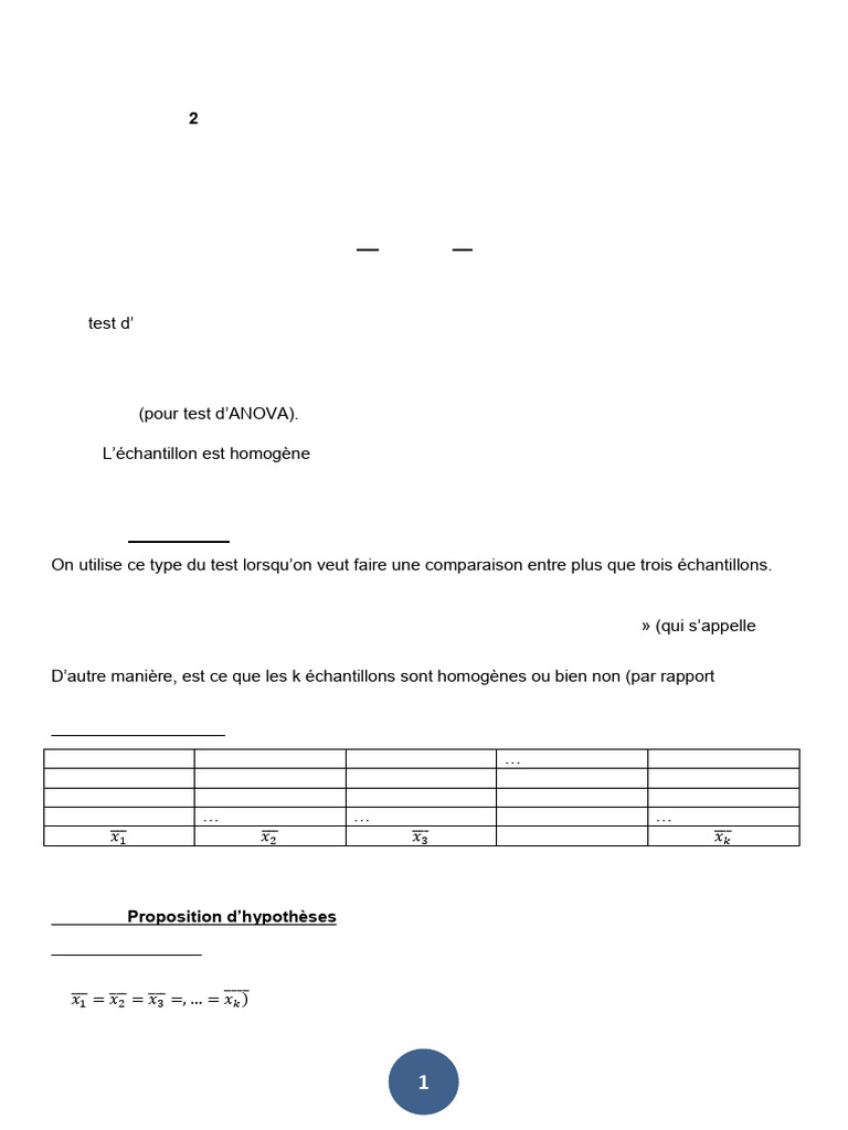 Protocole TP 02 2023 | PDF | Analyse de la variance | Test d'hypothèse