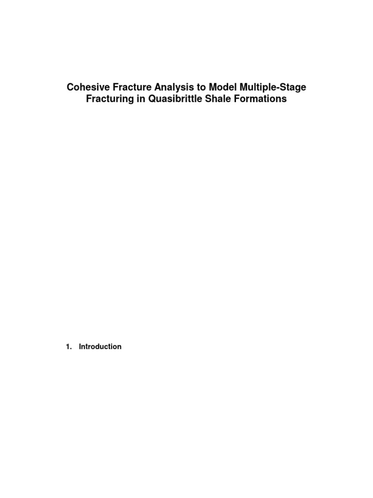Cohesive Fracture Analysis To Model Mult | PDF | Fracture Mechanics ...