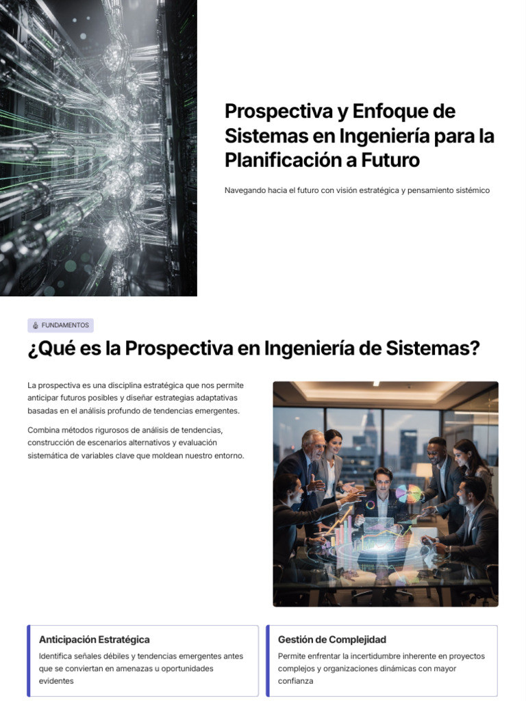 Prospectiva y Enfoque de Sistemas en Ingenieria para La Planificacion A ...