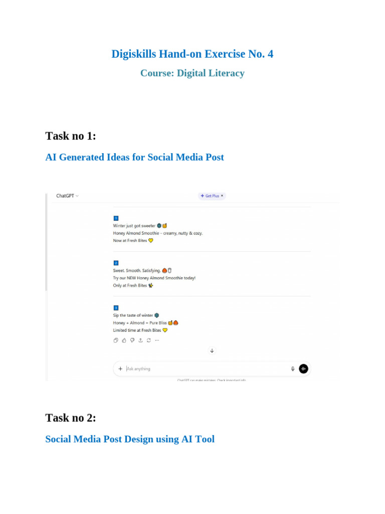 Digital Literacy Exercise 4 | PDF