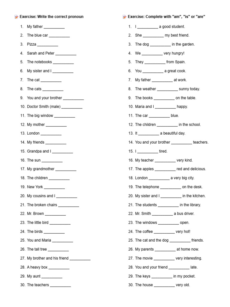 Subject Pronouns and Verb To Be | PDF | Chess Openings | Chess