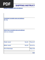 Shipping Instructions Template | PDF | Cargo | Transport