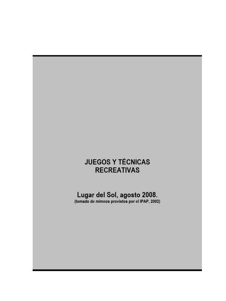 Juegos Para Pasar El Rato | PDF | Cooperación