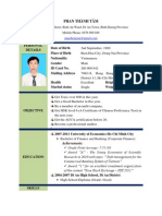 Curriculum Vitae of Phan Thanh Tam