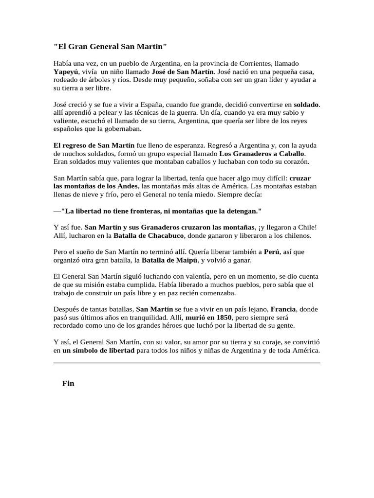 El Gran General San Martín | PDF