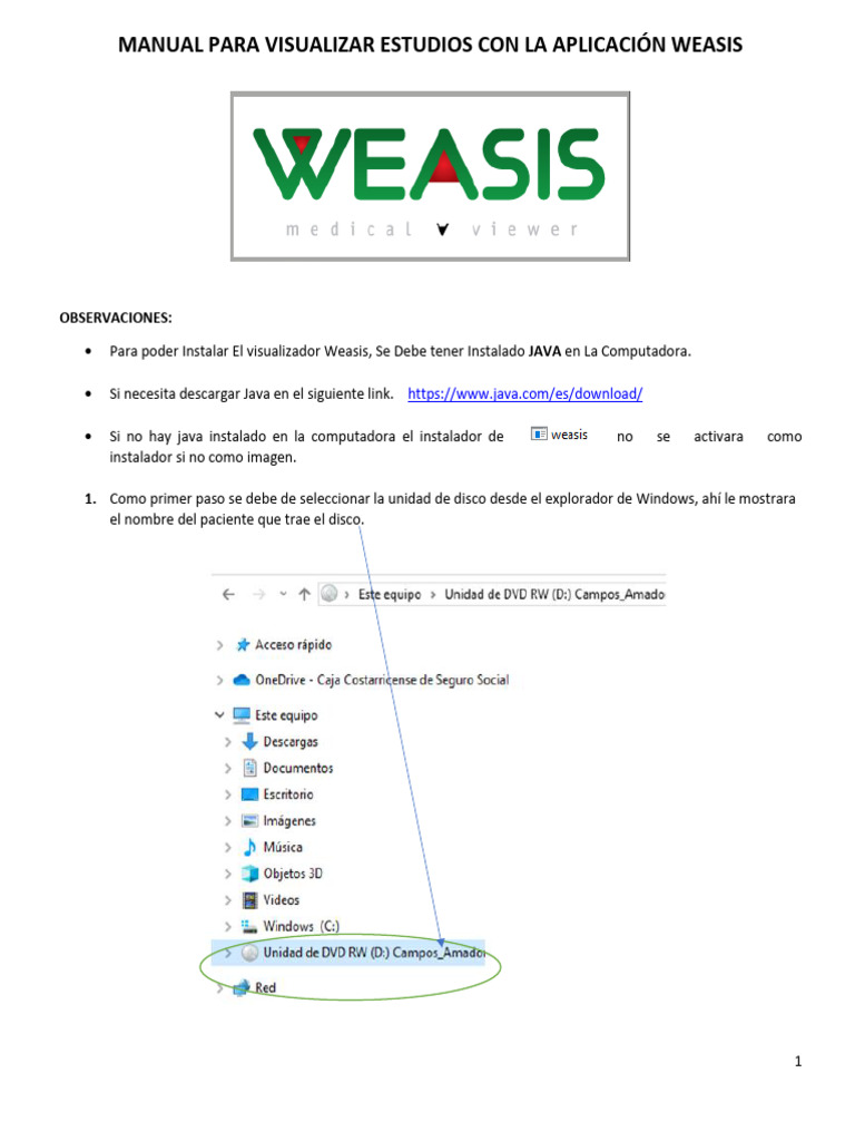 Manual para Visualizar Estudios Con La Aplicación Weasis | PDF ...