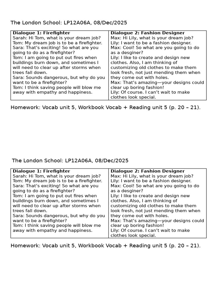 Prepare 5 - Unit 4,5 Dialogue | PDF