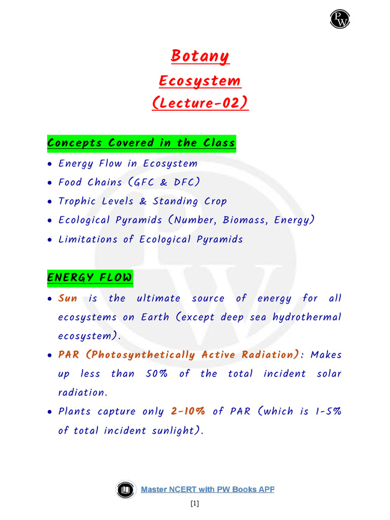 69a17893cc6fcb93a3ce8bf7 - ## - Ecosystem 02 - Summary Notes | PDF ...