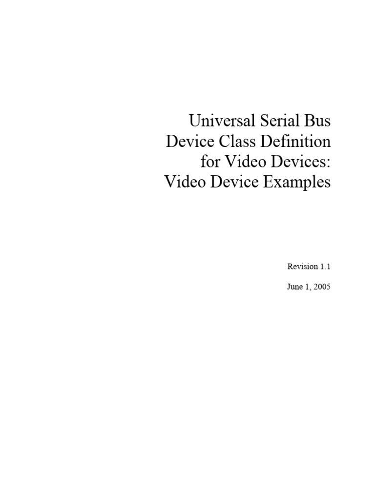 USB Video Example 1.1 | PDF | Usb | Video