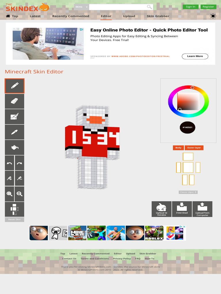 Minecraft Skin Editor | PDF
