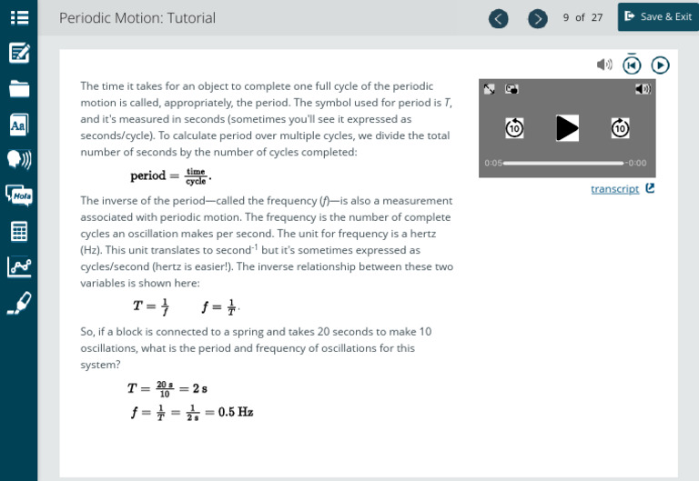 Periodic Motion Tutorial | PDF