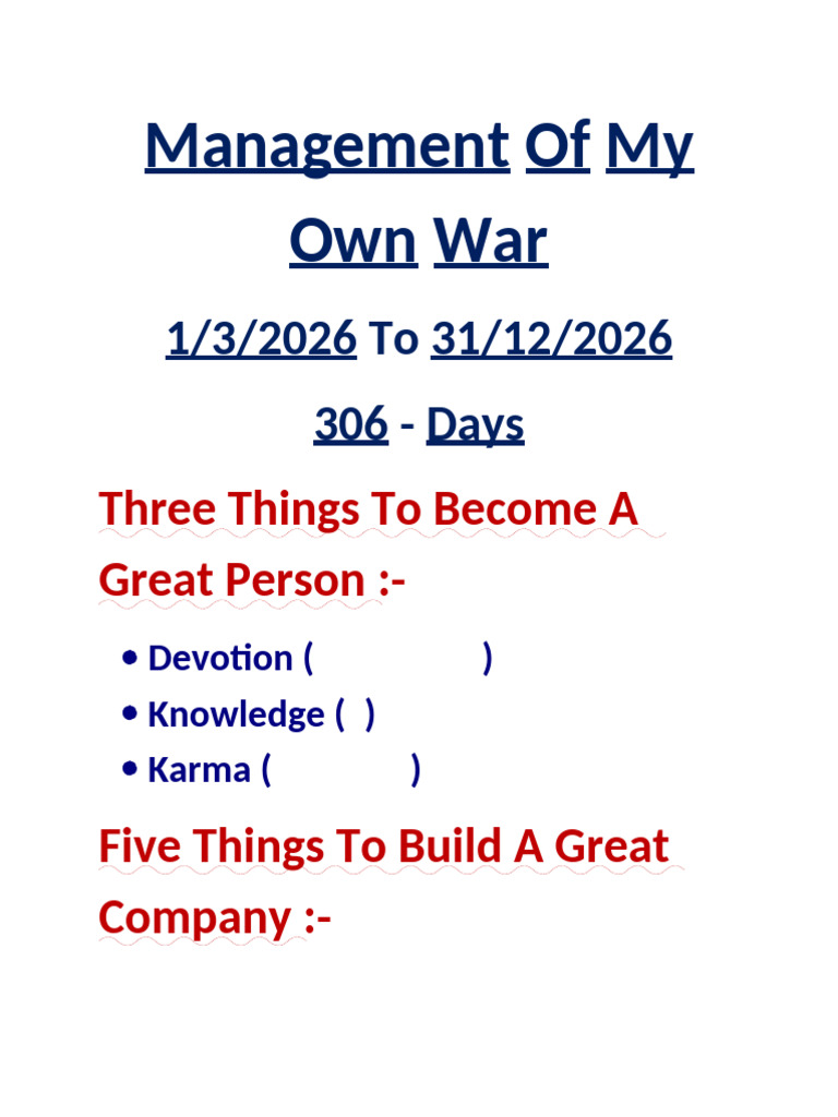 Final Management | PDF